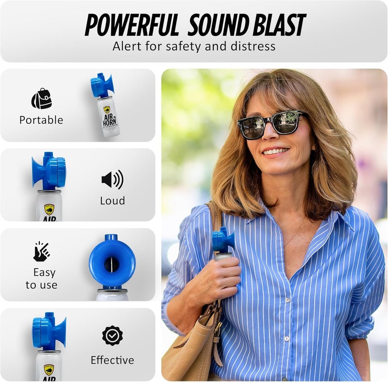 Guard Dog Security Air Horn For Safety, Loud Blow Horn, Hand Held Mini Air Horn for Self-Defense, Audible Over 1 Mile, 1.4 oz Can, Powerful, Portable and Mini Canned Accessories for Protection - Image 2